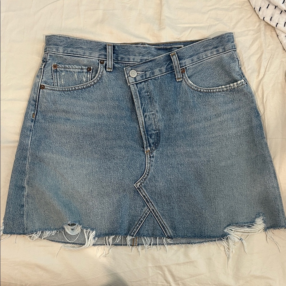 Agolde A-Line Denim Skirt
